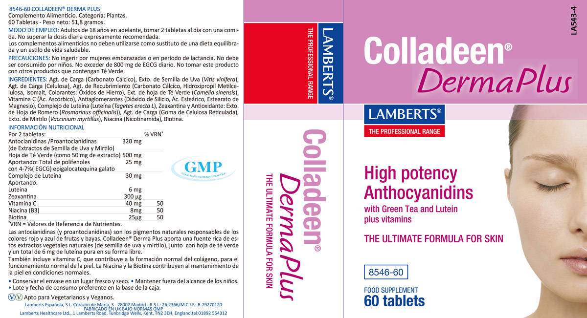 Colladeen® DermaPlus con Luteína, Zeaxantina, Té Verde, Vitaminas — imagen 2