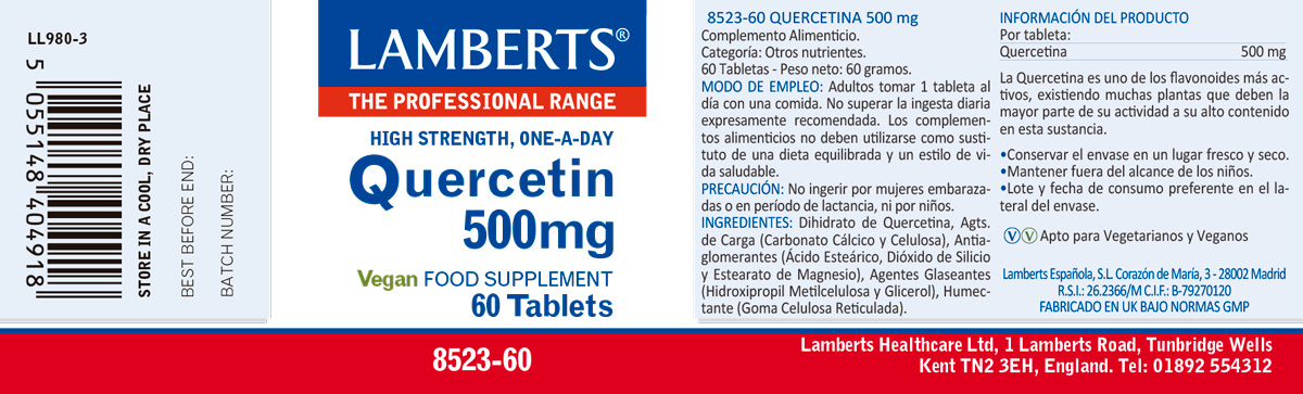 Quercetina 500 mg es un flavonoide de fuente vegetal natural — imagen 2