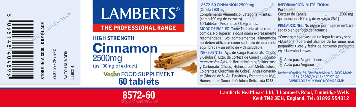 Canela 2.500 mg como extracto estandarizado — imagen 2