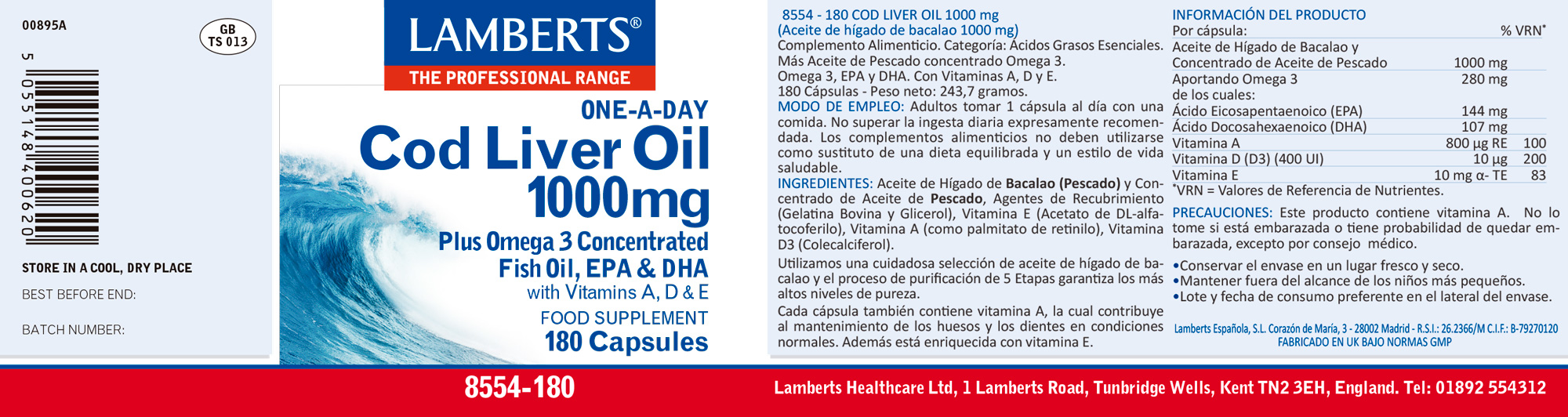 Aceite de Hígado de Bacalao 1000 mg — imagen 2