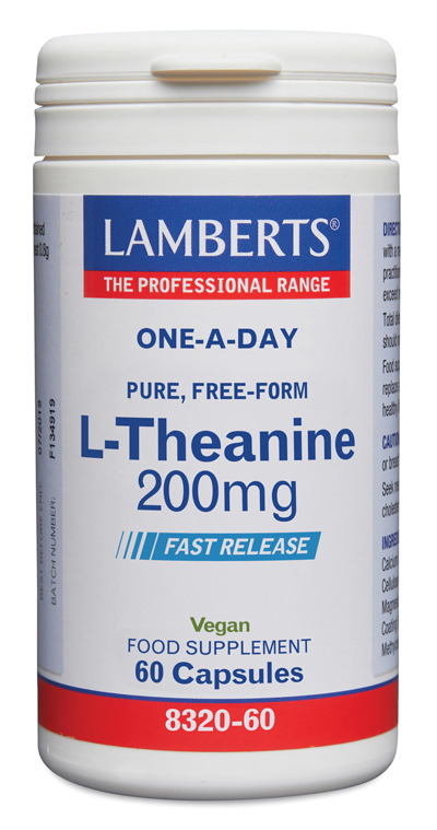 L-Teanina 200 mg en forma Libre. Aminoácido no esencial