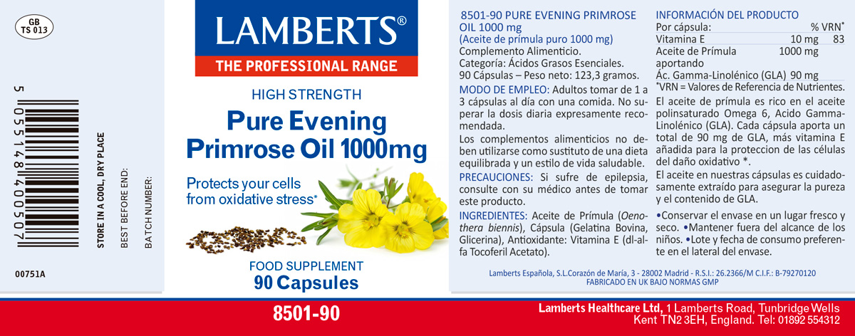 Aceite de Prímula u Onagra Puro 1000 mg con Vitamina E — imagen 2