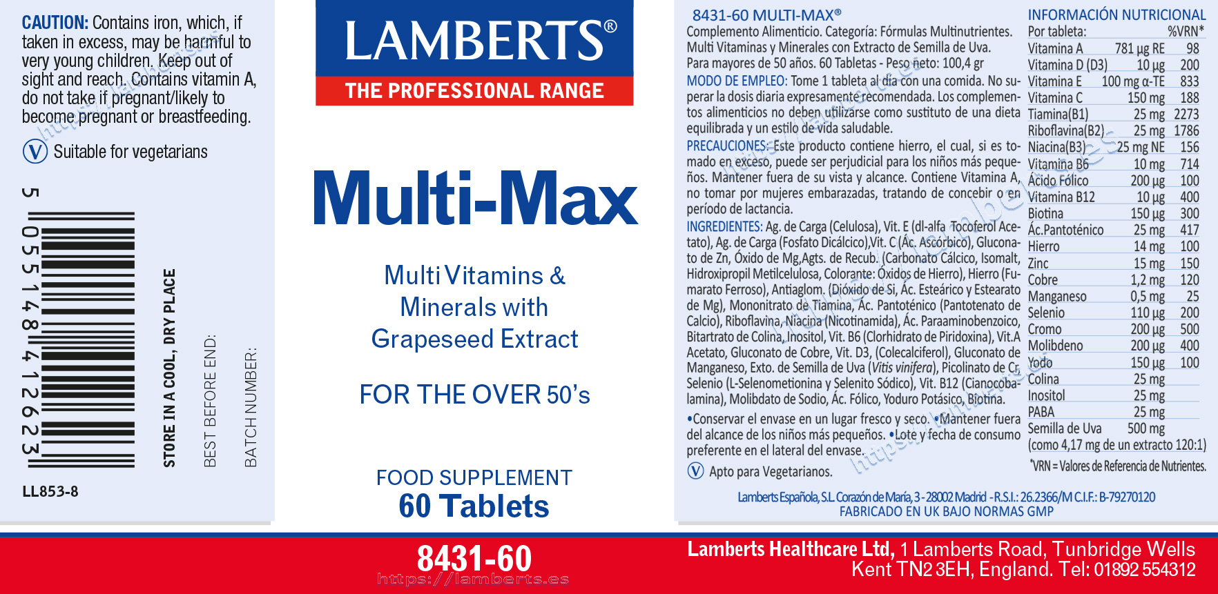 Multi-Max® Multivitamínico para mayores de 50. Una tableta al Día — imagen 2
