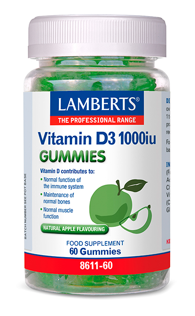 Vitamina D3 1000 UI. Gominolas