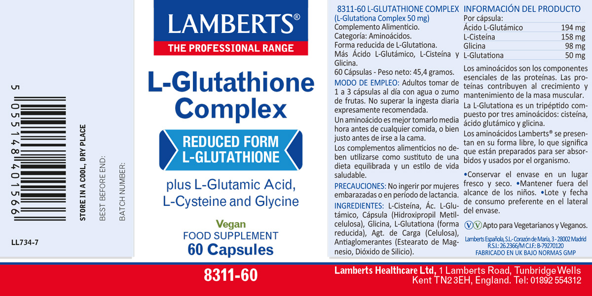 Complejo L-Glutationa. Aminoácidos en Forma Libre. — imagen 2