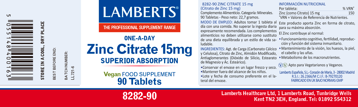 Citrato de Zinc 15 mg — imagen 2