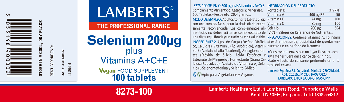 Selenio 200 mcg más Vitaminas A, C y E. Una al Día — imagen 2