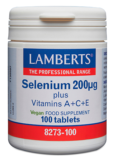Selenio 200 mcg más Vitaminas A, C y E. Una al Día