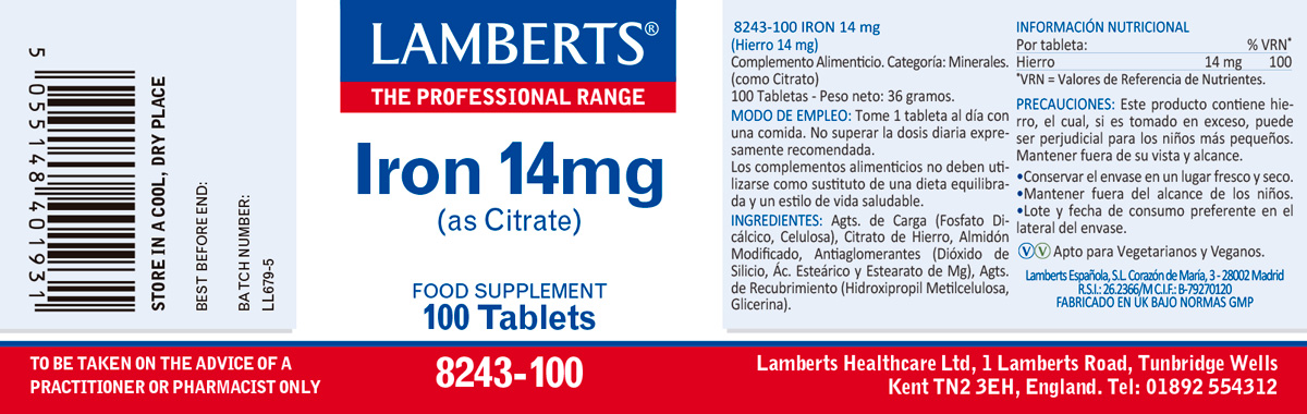 Hierro 14 mg como Citrato. Mayor absorción — imagen 2
