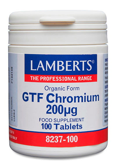 Cromo GTF 200 mcg como Picolinato. Una al Día