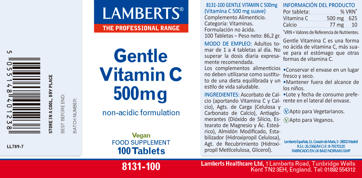 Vitamina C 500 mg en forma suave, no ácida — imagen 2