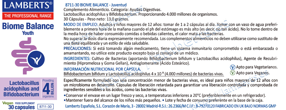 Biome Balance Youth (Juventud) 30 Caps — imagen 2