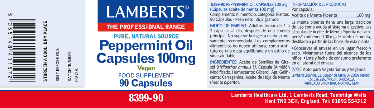 Aceite de Menta 100 mg Puro y Natural en cápsulas — imagen 2