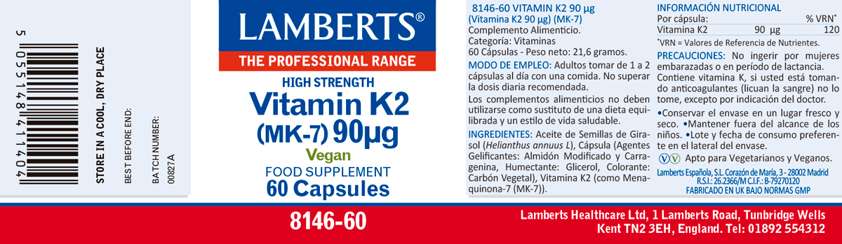 Vitamina K2 90 mcg como Menaquinona-7 (MK-7) — imagen 2