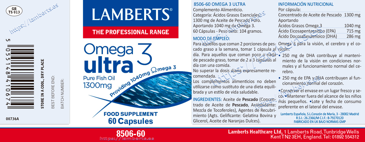 Omega 3 Ultra que aporta 1300 mg de Aceite de Pescado Puro — imagen 2