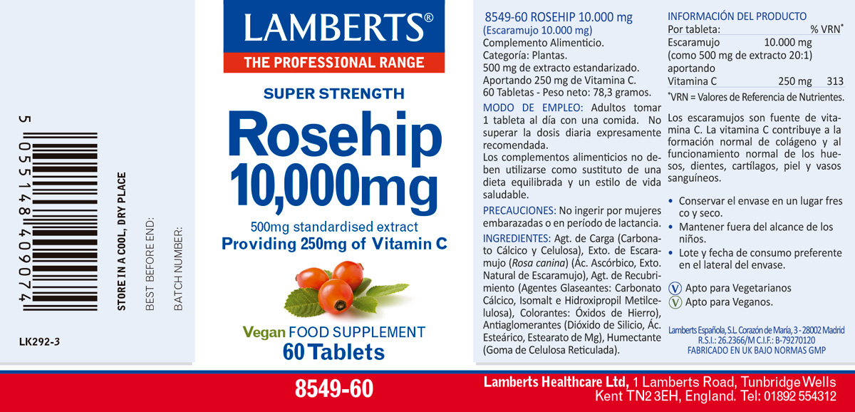 Escaramujo 10.000 mg que aporta Vitamina C — imagen 2